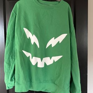 justin bieber green ghost crewneck